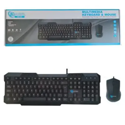 کیبورد و موس سیم دار مولتی مدیا Baybel K-300