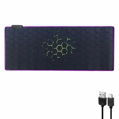 ماوس پد گیمینگ  RGB طرح لانه زنبوری 80*30